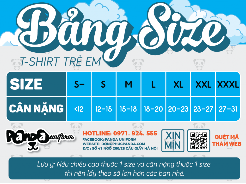 bang size ao 