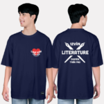 100. Áo lớp T-shirt oversize BST Chuyên Văn Xanh Tím Than