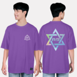 105. Áo lớp T-shirt oversize BST Hologram Tím Royal