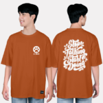 106. Áo lớp T-shirt oversize BST phản quang thường Cam Đất