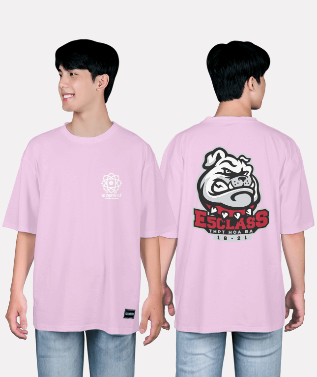 110. Áo lớp T-shirt oversize BST The Dog Hồng Phấn