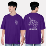 111. Áo lớp T-shirt oversize BST Polygon Tím Huế