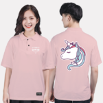 119. Áo lớp Polo Basic BST đáng yêu Chibi Cam Đào