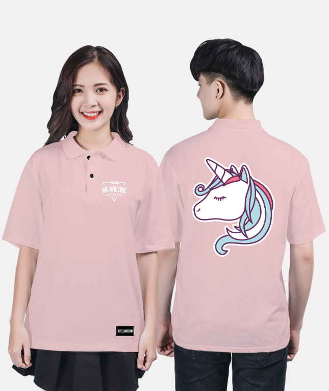 119. Áo lớp Polo Basic BST đáng yêu Chibi Cam Đào