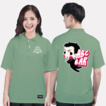 120. Áo lớp Polo Basic BST đáng yêu Chibi Xanh Vỏ Đậu