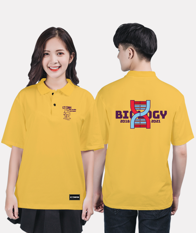 126. Áo lớp Polo Basic BST Chuyên Sinh Vàng Mù Tạt