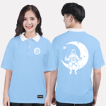 131. Áo lớp Polo Basic BST phi hành gia Xanh Hoà Bình