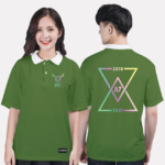 137. Áo lớp Polo Basic BST phản quang 7 màu Xanh Rêu