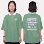 163. Áo lớp Polo Oversize BST đáng yêu Chibi Xanh Vỏ Đậu