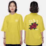 178. Áo lớp Polo Oversize BST Flowers Vàng Cúc