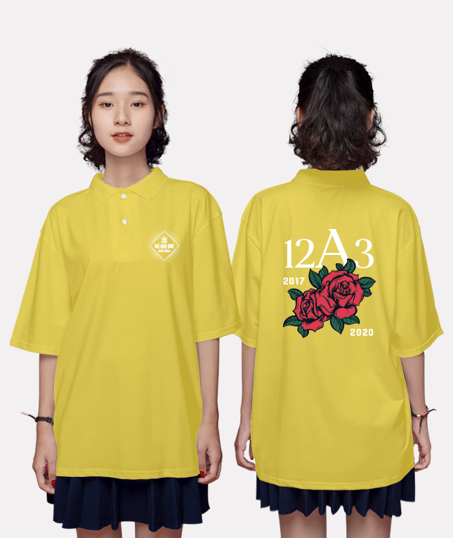 178. Áo lớp Polo Oversize BST Flowers Vàng Cúc