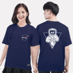 18. Áo lớp T-shirt Basic BST phi hành gia Xanh Tím Than