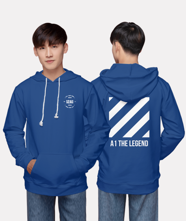 234. Áo lớp Hoodie Basic BST Cool ngầu cá tính Xanh Sapphire