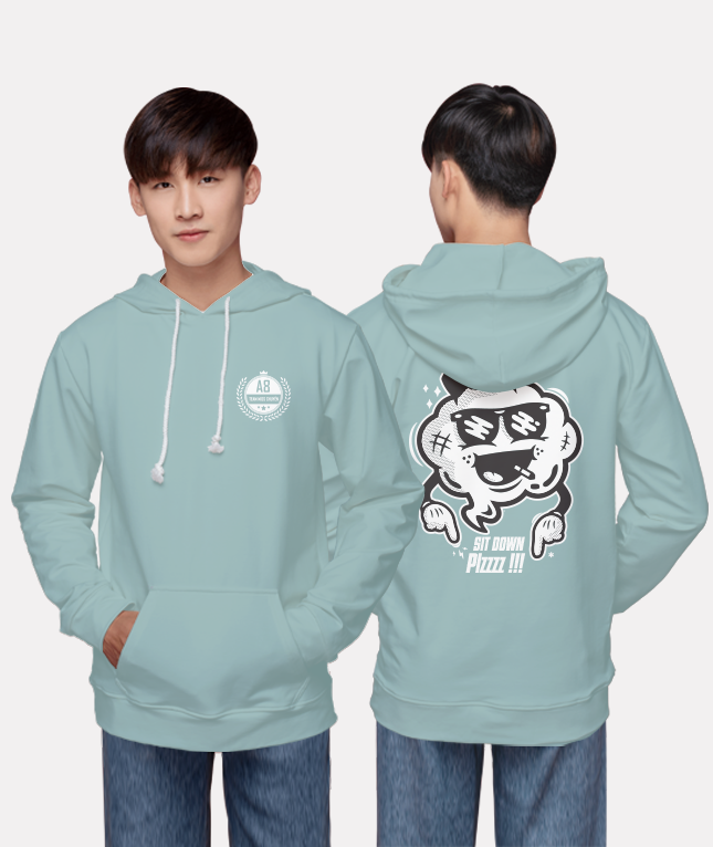 237. Áo lớp Hoodie Basic BST đáng yêu Chibi Xanh Bạc Hà