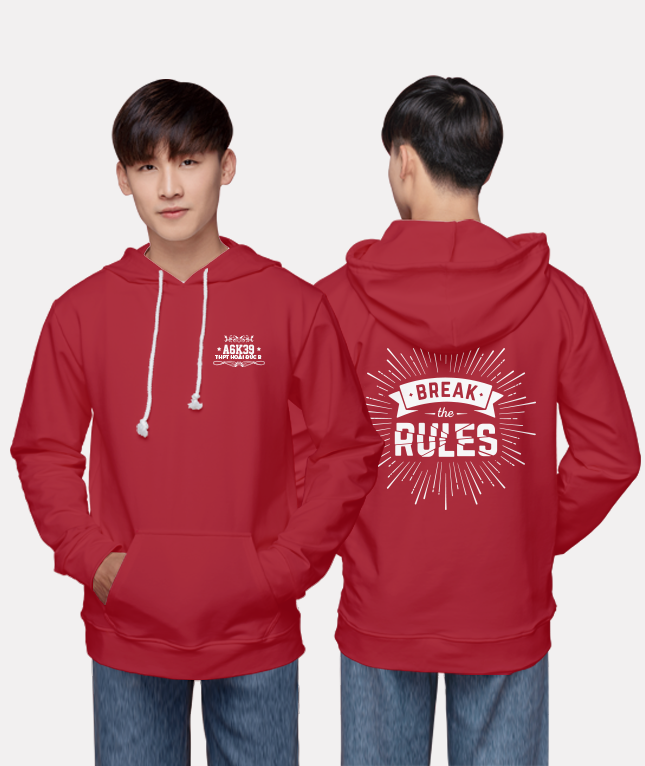 238. Áo lớp Hoodie Basic BST thanh lịch đơn giản Đỏ Tươi