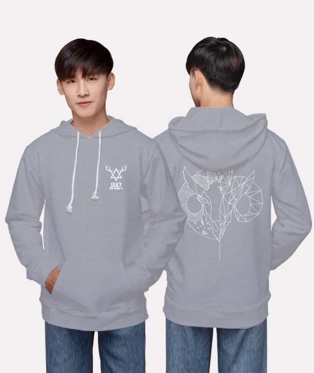 239. Áo lớp Hoodie Basic BST thanh lịch đơn giản Xám Tiêu