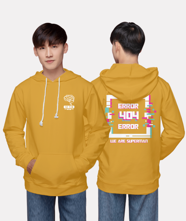 241. Áo lớp Hoodie Basic BST Chuyên Tin Vàng Mù Tạt