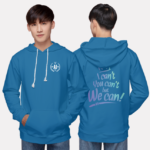 249. Áo lớp Hoodie Basic BST Hologram Xanh Ya