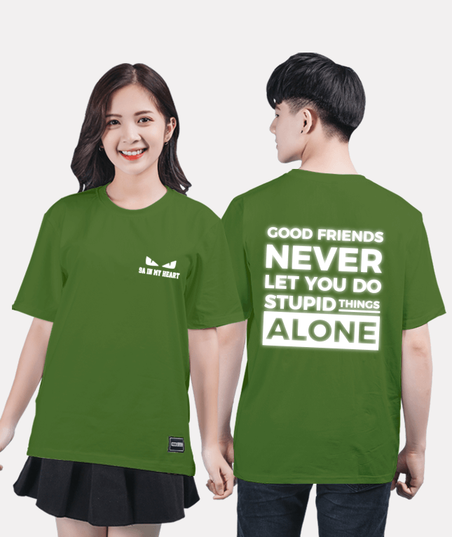 25. Áo lớp T-shirt Basic BST phản quang thường Xanh Rêu