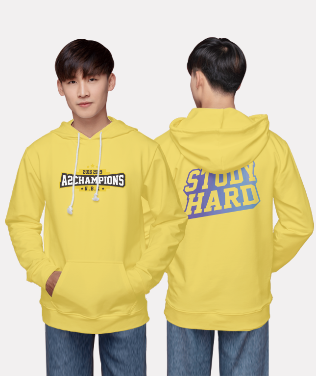 250. Áo lớp Hoodie Basic BST Hologram Vàng Chanh