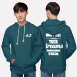 253. Áo lớp Hoodie Basic BST phản quang thường Xanh Cổ Vịt