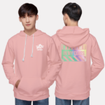 254. Áo lớp Hoodie Basic BST phản quang 7 màu Cam Đào