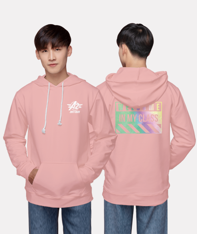 254. Áo lớp Hoodie Basic BST phản quang 7 màu Cam Đào