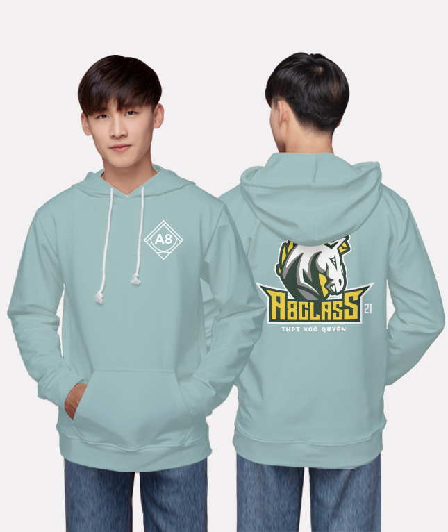 257. Áo lớp Hoodie Basic BST The Horse Xanh Bạc Hà