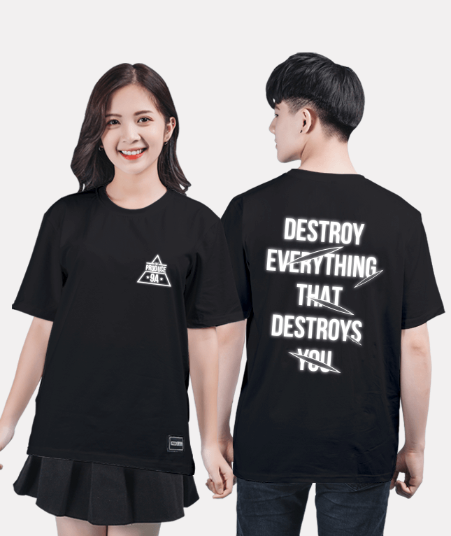 26. Áo lớp T-shirt Basic BST phản quang thường Đen