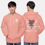 260. Áo lớp Hoodie Basic BST Flowers Hồng Nude