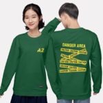 264. Áo lớp Sweater Basic BST Warning Xanh Nhiệt Đới