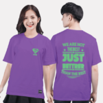 27. Áo lớp T-shirt Basic BST dạ quang Tím Royal