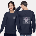 274. Áo lớp Sweater Basic BST phi hành gia Xanh Tím Than