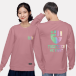 276. Áo lớp Sweater Basic BST phản quang 7 màu Hồng Ấn Độ