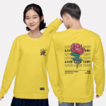 280. Áo lớp Sweater Basic BST Flowers Vàng Chanh