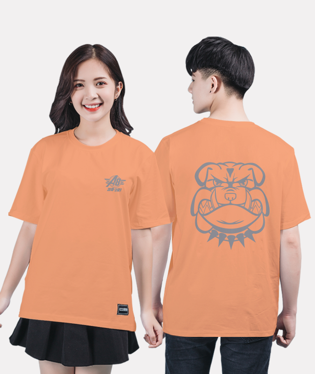 298. Áo lớp T-shirt Basic BST thanh lịch đơn giản Cam San Hô