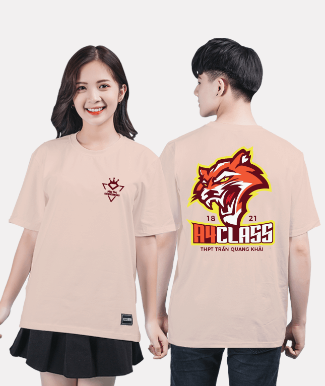 30. Áo lớp T-shirt Basic BST The Tiger Màu Be