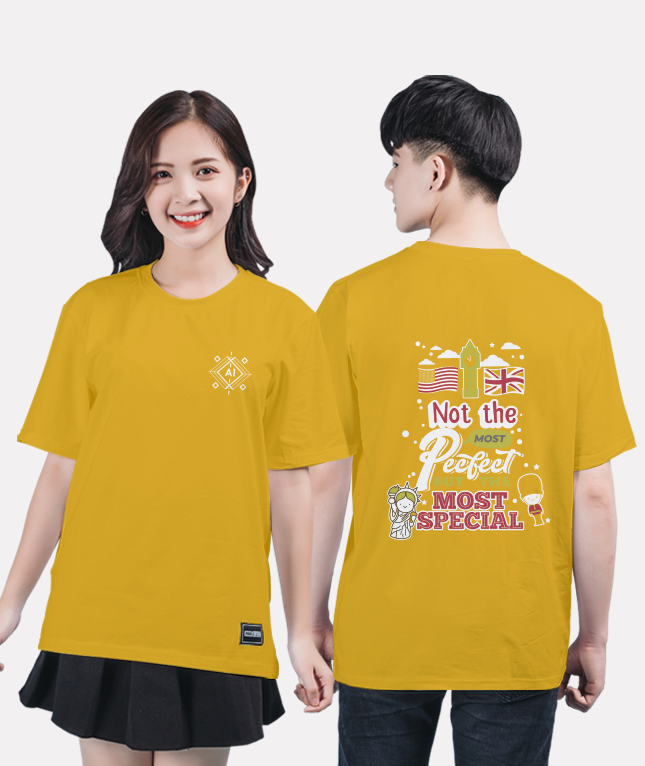 304. Áo lớp T-shirt Basic BST Chuyên Anh Vàng Mù Tạt