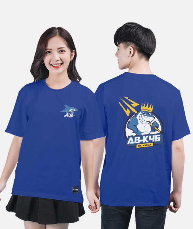 308. Áo lớp T-shirt Basic BST Cool ngầu cá tính Xanh Sapphire