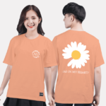 34. Áo lớp T-shirt Basic BST Flowers Cam San Hô