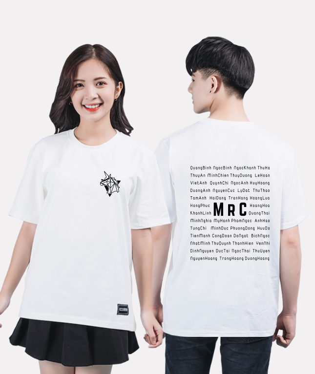 342. Áo lớp T-shirt Basic BST Polygon Trắng Gạo