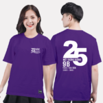 T-shirt Basic Họp lớp 25 năm Màu Tím Huế