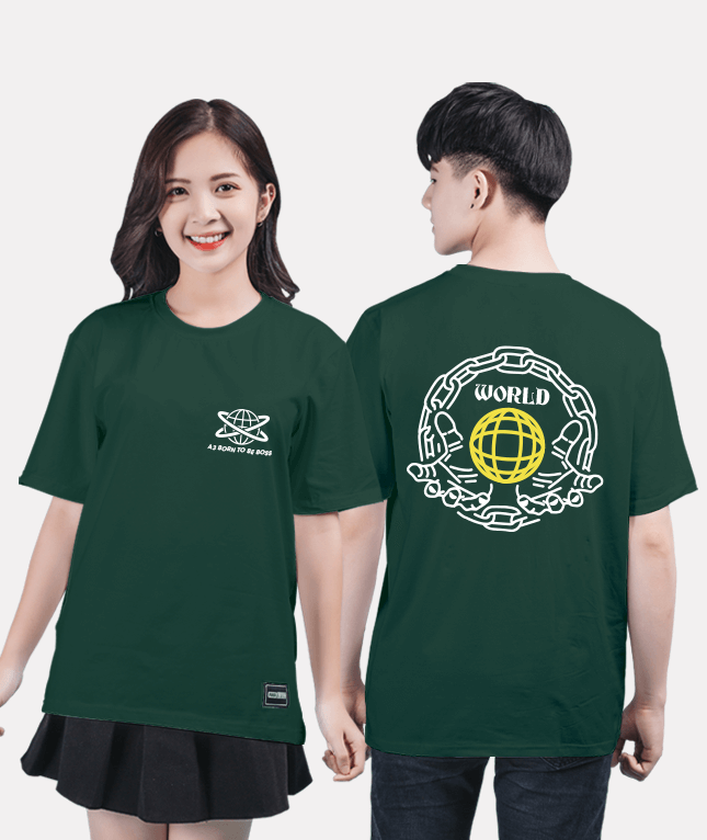 36. Áo lớp T-shirt Basic BST Global Xanh Nhiệt Đới