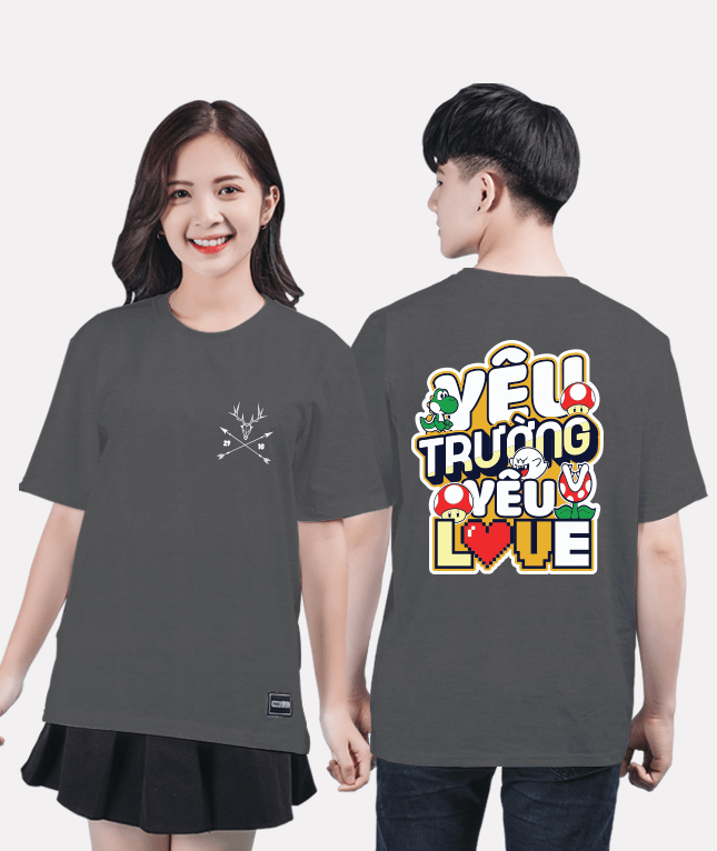 38. Áo lớp T-shirt Basic BST đáng yêu Chibi Xám Lông Chuột