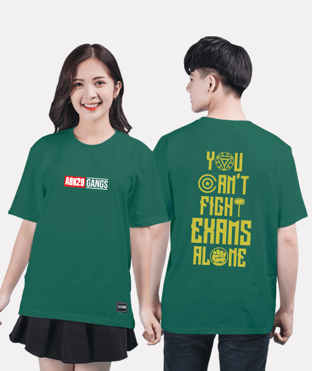 40. Áo lớp T-shirt Basic BST Avenger Xanh Cổ Vịt