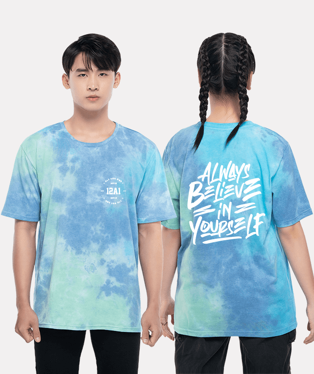 58. Áo lớp T-shirt tiedye BST thanh lịch đơn giản Galaxy