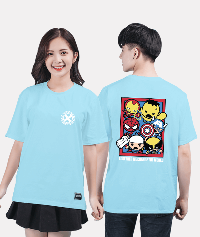 6. Áo lớp T-shirt Basic BST Avenger Xanh Hoà Bình