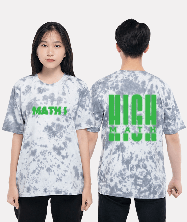 69. Áo lớp T-shirt tiedye BST dạ quang Grey