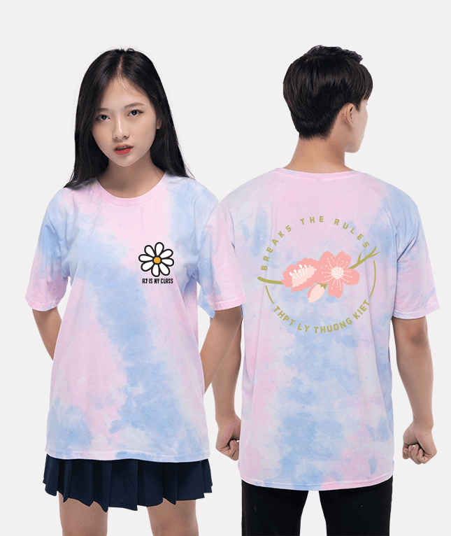 71. Áo lớp T-shirt tiedye BST Flowers Unicorn