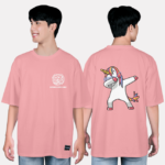 94. Áo lớp T-shirt oversize BST đáng yêu Chibi Hồng Nude